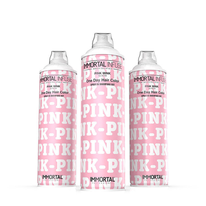 Jednodňová farba na vlasy v spreji-Gold, Silver, Pink, Green, Light Blue (200 ml) Immortal Infuse