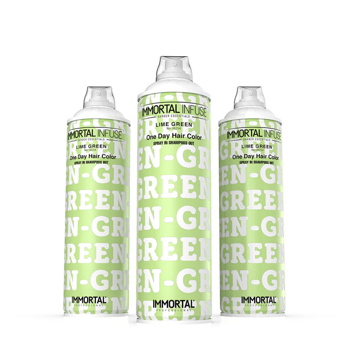 Jednodňová farba na vlasy v spreji-Gold, Silver, Pink, Green, Light Blue (200 ml) Immortal Infuse