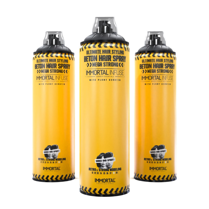 Beton Lak na Vlasy Mega Strong– 500 ml IMMORTAL INFUSE